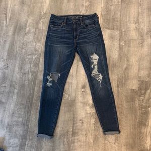 Dark wash denim jeans